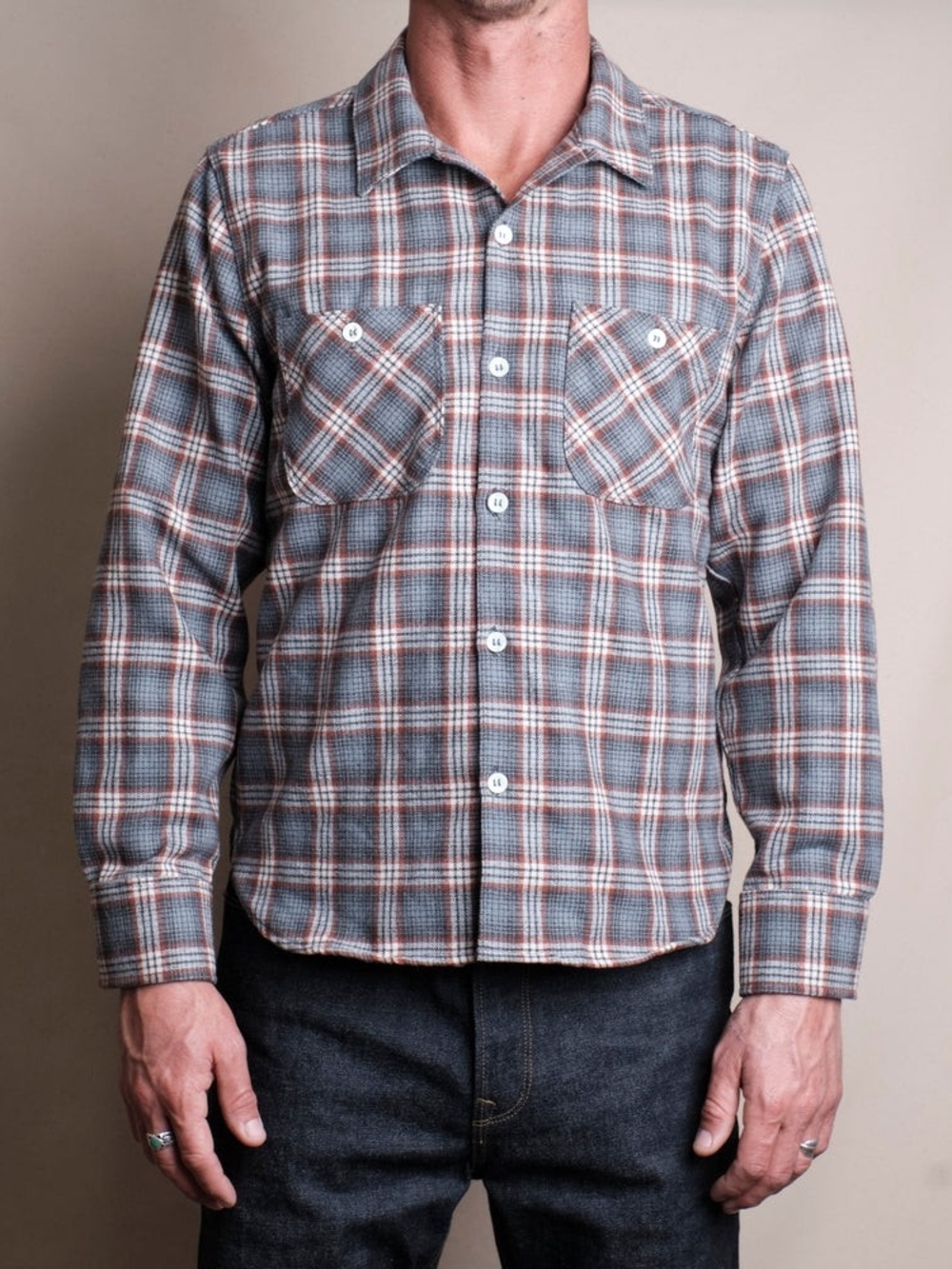 Freenote Cloth - Dayton LS Kodiak Gray Wool - Picture 9 of 10